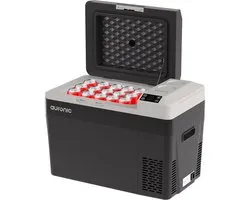 Auronic Elektrische Koelbox - Frigobox - Compressor - 12V 230 Volt - Camping Koelkast - Auto - 30L - Zwart/Grijs