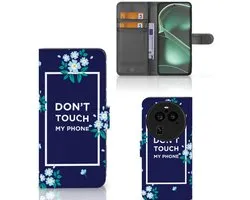 OPPO Find X6 Pro Portemonnee Hoesje Flowers Blue DTMP
