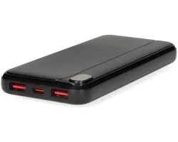Batterie externe Nedis - 10000 mAh - 1.5 / 1.67 / 2.0 / 2.22 / 3.0 A - Sorties : 3 - Sortie : 1x USB-C / 2x USB-A - Entrées : 1x USB-C - PD3.0 20W - Lithium-Polymère - Écran