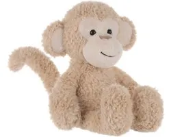 Apricot Lamb Happy Monkey Plush Animals for Children, Soft, Cute Cuddly Toy for Babies, Girls and Boys, Fluffy Happy Monkey Brown, 23 cm