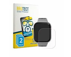BROTECT - Screenprotector voor Amazfit Bip Max - Folie Beschermfolie transparant 2 Stuks