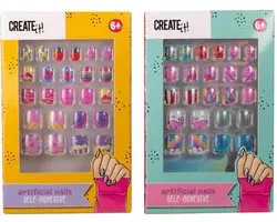 Create it! kunstnagels Candy Explosion zelfklevend nagelset multi.