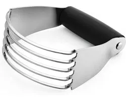 Bondoo Deegmenger - Deeg mixer hand - Deegmixer - Deegkneder - Planeetmenger - Deegmenger handmatig - pastry cutter - RVS- Zwart