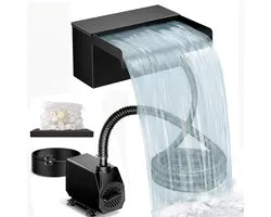 Waterfall vijverpomp 2500 l/h met filter voor tuinvijvers tot 5000 liter - 20 cm hoogte, energiezuinig en duurzaam