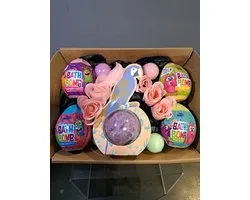 bruisballen met verassing binnenin - geschenk voor kinderen - geschenk set - verjaardag -bruisballen voor bad