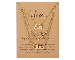 Libra - Weegschaal Zodiac - Kettingen - 3 - Sterrenbeeld - EmmyRovi