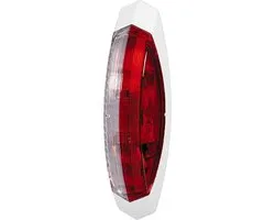 Hella Markering Ovaal Opbouw Rood/Wit Wit Frame Links