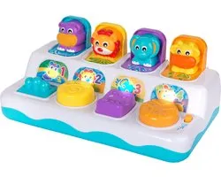 Playgro Pop-up Speelgoed Jungle Pals – Muziek en Licht – Babyspeelgoed met Dierengeluiden en 2 Speelstanden – Speelgoed 1 jaar – Inclusief batterijen