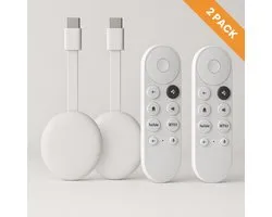 HappyLEDS® Android TV Dongle 4K – Streaming Box avec WiFi & Bluetooth – Google Assistant – Netflix Compatible - Alternatif Chromecast - 2 Pièces