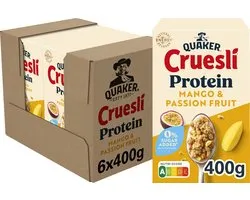 Quaker Cruesli Protein Zero Sugar Added Mango & Passion Fruit 6 x 400 gr