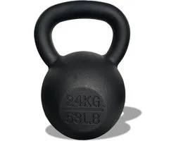 AJ- Sports Kettle Bell Pro Cast Iron 24kg - Kettlebell - Poids - Musculation - Zwart - Fitness - Adapté au Crossfit & Fitness