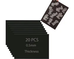 20PCS Sheets Rubber Soft Magnet Sheet For Metal Cutting Dies Storage Orangize Crafts Tool Scrapbooking Arts and Crafts Flexible Placement Mats 7x5inches0.5mm