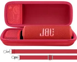 Draagbare Bluetooth Speaker Hard Shell Case voor JBL Flip 7, Flip 6 en Flip 5 - Rood Bescherming en Accessoires