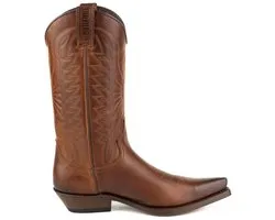 Mayura Boots 1920 Bruin/ Spitse Cowboy Western Line Dance Dames Heren Laarzen Schuine Hak Echt Leer