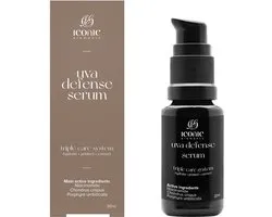 Iconic Elements huidverzorging - UVA Defense serum - 30 ml dispenser - Hyaluronzuur met Porphyria Umbilicalis (rode alg) - Niacinamide - Crispus Chondrus, voor een gehydrateerde, egale en weerbare huid.