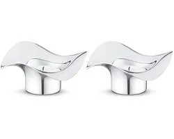 Georg Jensen Cobra theelichthouder set van 2 D11cm H5cm mirror