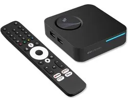Boîtier TV Android certifié Google RockTek GX1 avec processeur Realtek RTD1325, 4 Go de RAM LPDDR4, 32 Go de stockage, Wi-Fi 6 et Bluetooth 5.2, Dolby Atmos, lecteur multimédia en streaming 4K HDR