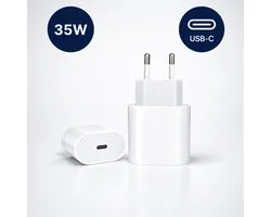 Zambeek USB-C Snellader 35W - Compacte Adapter Geschikt voor iPhone 17 / 16 / 15 Pro Max & Samsung - Fast Charger Blokje - Wit