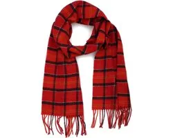 Barbour Sjaal Tartan Lamswol Rood - Maat - Heren