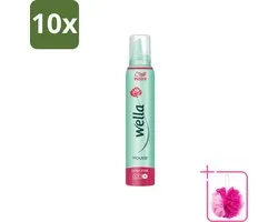 10 x WellaFlex Hold Ultra Strong Mousse - Haarmousse - Langdurige Versteviging - Flexibele Textuur - 200 ml - Bulkverpakking - Haarversteviging - Douchemop - Haar fixatie