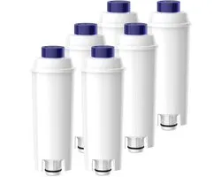 Filtres à eau compatibles avec machine à café Delonghi Magnifica s, filtre Delonghi Dinamica et série ECAM/ETAM/ESAM/BCO, cartouche filtrante DLSC002, filtre adoucisseur d'eau (6 pièces)