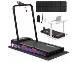 Stryde X1 Loopband Inklapbaar met Helling 10% – 12 snelheden – Walking Pad 1-8 km/u – Wandelband voor Thuis – Loopband met hellingfunctie – Treadmill – Incl. FloorGuard™ Schokmat