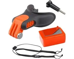 Support buccal Surf et Patinage , adaptateur pour embout buccal de Surf et de tir, Accessoires de vêtements pour bébé de Photographie compatibles avec GoPro Hero, Oranje