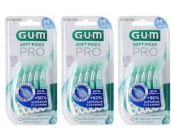 GUM Soft Picks PRO Medium – 3 x 30 Stuks - Voordeelverpakking