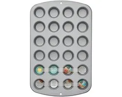 Wilton Muffin Bakvorm - 24 Mini Cupcakes en Muffins - Ø3,5 cm - Muffinvorm