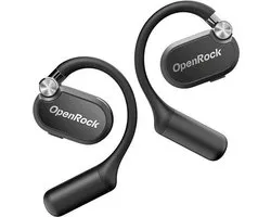 OpenRock - X Black - Draadloze Open-Ear Hoofdtelefoon - Oordopjes - Bluetooth - Lange batterij - Ruisonderdrukking - draadloos - TubeBass™ Technologie