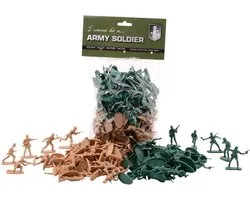 Johntoy Army Soldier 100 Soldaatjes Groen/bruin 5 Cm