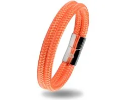 Armband meisje - touw oranje dames heren 18,5cm Galeara Design NOA