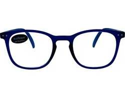 Noci Eyewear YFF215 BlueShields - Beeldschermbril - Leesbril +1.00 - blauw licht filter - Mat donkerblauw