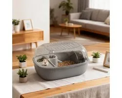 Articles pour animaux : cage pour hamster, acrylique, hamster doré, cage de luxe, beige
