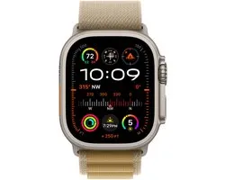 Apple Watch Ultra 2 GPS + Cellular 49mm Natural Titanium Case with Tan Alpine Loop - Medium