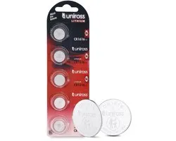 Batterie lithium Uniross CR1616 3V 5 pack