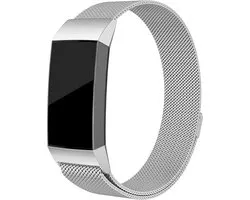 HYKS Everything you need - Milanees smartwatch bandje - Fitbit Charge 3 - Fitbit Charge 4 - Zilver