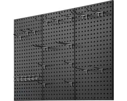 VEVOR 3x gereedschapswand geperforeerd wandgereedschap geperforeerde muur ophangbord wandorganizer 61x30cm