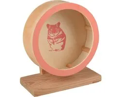 Flamingo Danco - Speelgoed Knaagdier - Ks Looprad Danco Hout Zalm Roze S Dia. 14,5cm - 1st - 127187 - 1st
