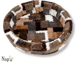 NapZZZ Hondenmand - Mix Blok Bruin - 105 x 92 x 22 cm