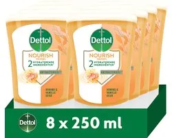 Dettol No-Touch Navulling Handzeep - Extra Care Honey & Sheabutter 250ML - 8 Stuks - Voordeelverpakking
