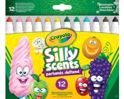 Crayola - Silly Scents - Viltstiften - Geurstiften Met Brede Punt - 12 Stuks