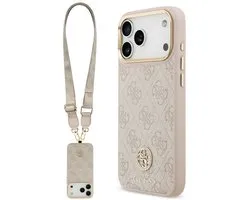 Guess Case 4G Strass Logo Grote Band Metalen Knopen Voor Iphone 17 Pro Max