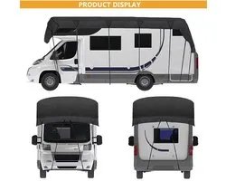 RosaBloom Bâche de toit Premium pour camping-car et caravane - Imperméable et protection UV - Bâche de protection universelle - 8,5x3 mètres - Noir