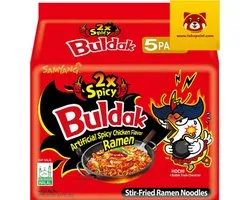 5 paquets de Samyang Hot Chicken Flavor Fenêtres 2x Spicy Tokopoint.com