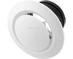 Adjustable Disc Type Round Air Vent Grille Outlet Ventilation Cover Flange White - 75-200mm Mounting Diameter - Verstelbare Disc Ventilatie Cirkel Luchtventilatie Grille Deksel