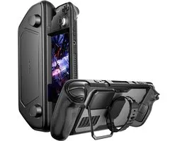 JSAUX ModCase voor Steam Deck LCD & OLED - Modulaire Beschermhoes Basic Set - Travel Cover & Kickstand - Zwart - PC0104