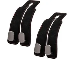 Car Storage Hooks, 2 Pack, Double Rear Hooks, Car Seat Hooks for Car, Headrest Holder, Car Hook (Black) - ShopVlot