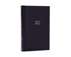 NKJV Personal Size Large Print Bible with 43,000 Cross References, Black Hardcover, Red Letter, Comfort Print