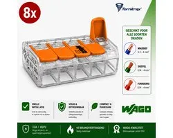 Wago lasklem 5-voudig 221-415 (8 stuks) - Tornitrex®